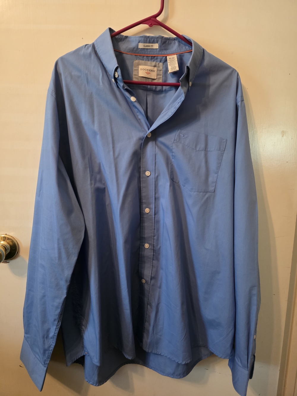 Dockers Light Blue Button-Down Casual Shirt